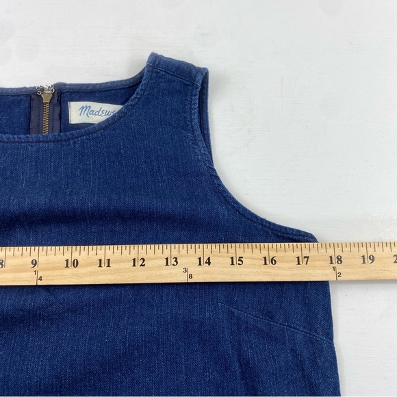 Madewell Iris Lace Denim Chambray Zippered Back Top Tank Size Small - Picture 9 of 11